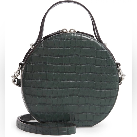 Rebecca Minkoff Handbags - Rebecca Minkoff Green Croc-Embossed Crossbody Bag